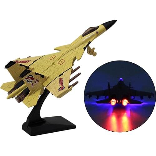 1:100 Scale China J15 Plane Model Airplane Model Aircraft Model Diecast Airplanes Planes Yellow for Kids Adults