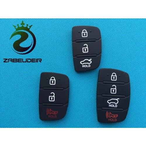 1Pc Of New 3 3+1 2+1 Buttons Replacement Rubber Key Pad For Hyundai Ix35 Mistra Santa Fe I40 I20 Flip Shell Case No Logo Parts