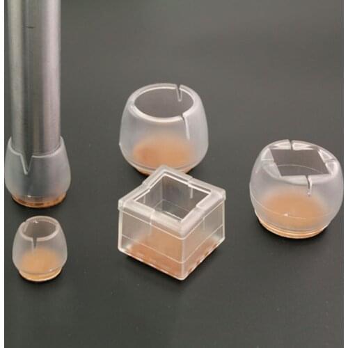 2/4Pcs Rubber Table Chair Leg Caps Foot Protector Bottom Cover Furniture Accessories