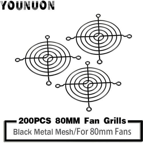 200 Pieces 80mm Metal Wire Finger Protector Guard PC DC Fan Grill Finger Protector for PC Case Laptop Cooling Fan