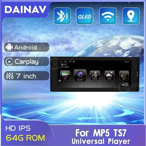 6.9 inch Android 10.0 Universal Car Player For MP5 TS7 IPS Screen Multimedia Radio GPS Navigation Stereo head unit