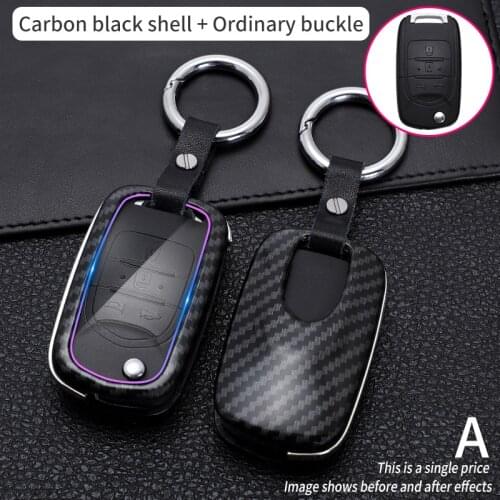 ABS Carbon Fiber Car Remote Key Case Cover Holder Shell Fob For Baojun 560 Rs-5 530 630 310 E100 310W 510 730 360 Accessories