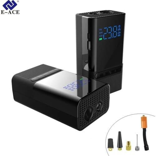 Car Electric Pump Portable Wireless Tire Inflator 150PSI Car Tire Inflator LED Lighting Air Compressor For Motorcycle Bicycle
