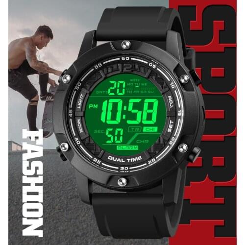 SKMEI 1762 Summer Strong 100M Waterproof Sport Army Men Digital Watch Stopwatch LED Electronic Teenagers Clock Relogio Masculino