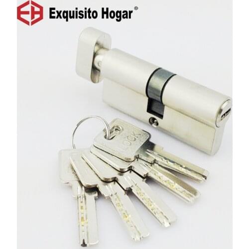 Door Hardware 70mm Security Copper Cylinder Interior Room Door Lock Handle Customized 5 pcs Brass Key Locking