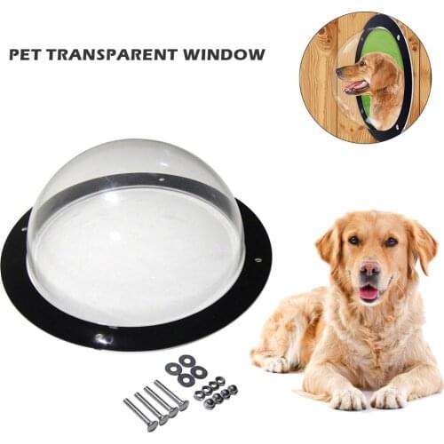 Dog Door Fence Bubble Window Pets Dogs Cat Fence Window For Pet Peek Durable Acrylic Dome Fence Window Pet Fencing