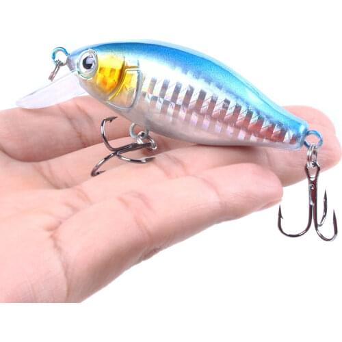 Hengjia 1pcs 7.5cm 10.5g Shallow Diving Crankbait Artificial Wobbler Hard Bait Fishing Lure for Bass