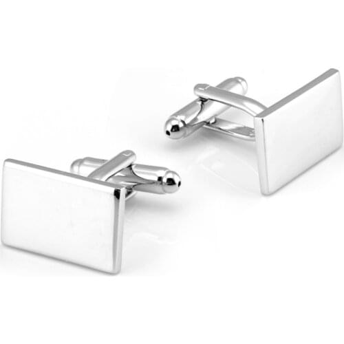 Classic Blank Cufflinks In Jewelry Findings For Men Rectangle Shape Shiny Brass Based Cufflinks Specular Highlight Jewelry 2019