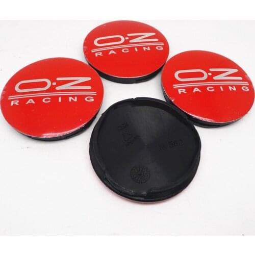 4pcs Red OZ M582 Wheel Hubcaps Hub 55mm O.Z Racing Rims Caps Cover Car Styling Accessories