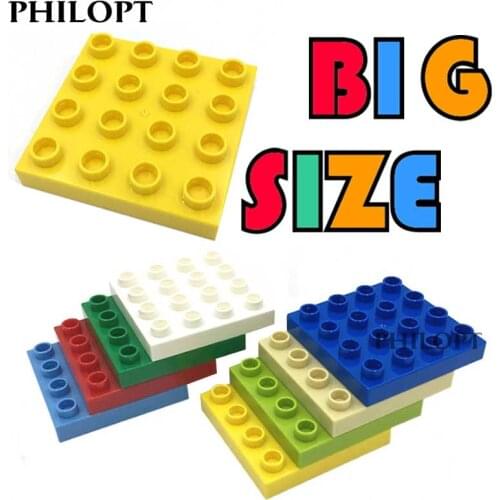 Big Size Building Blocks Bricks 4x4 Assembled Accessories Bulk Part Compatible Building Blocks Large Toy For Children Kids Gift