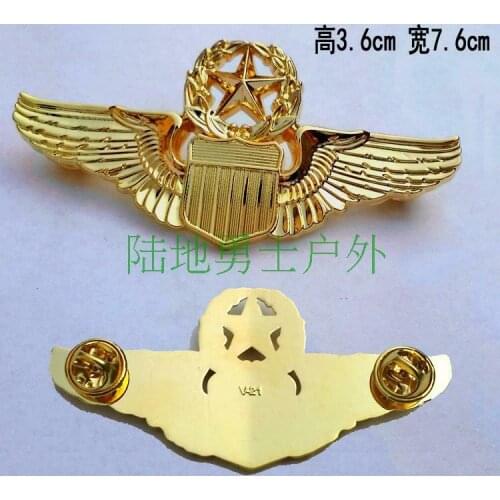 US Air Force Pilots Metal Golden Wings Badge Pin Insignia Brooch Military armyshop2008