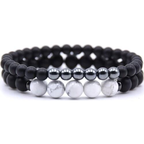 Fashion New 2018 Bead Bracelet Men Classic Charm Beaded Strand Bracelets & Bangles Sets For Men Hand Jewelry Accessories Gift
