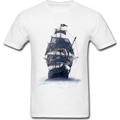 Company Custom Men Tops Tees Ghost Pirate Ship T-shirts Luxury Design Mens Tshirt 100% Cotton One Piece Anime T Shirts Classic