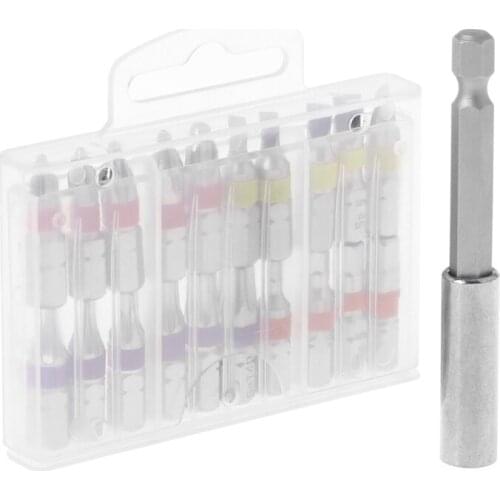 20 Pcs Torx Flat Hex Screwdriver Bit Set Color Coded with Magnetic Head Tools & Home Improvement tape measure adhesive tape meas