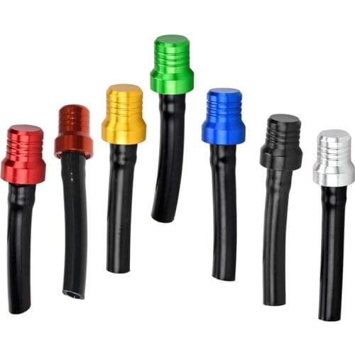 New Aluminum Alloy Motorcycle Gas Pit ATV PIT Dirt Bike Fuel Petrol Tank Cap Breather Pipe Hose Valve Vent Breather Tube