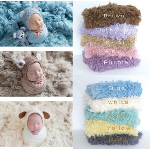 Curly Flokati Wool Backdrop Blanket Beanbag Cover Posing Blanket Newborn Photography Props