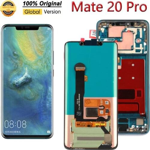 Original 6.39'' Display With Fingerprint For Huawei Mate 20 Pro LCD Touch Screen Digitizer LYA-L29 Assembly Repair