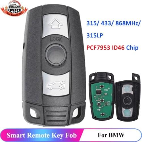 KEYECU KYDZ Replacement Remote Car Key Fob 3 Button for BMW 3 5 Series 323 325 328 330 i xi Ci 525 528 530 550 545 550 2006-2011