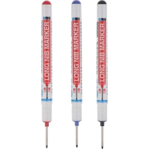Practica Long Head Markers Bathroom Woodworking Decoration Multi-Purpose Deep Hole Marker Pens Art Painting Drawing Supplies
