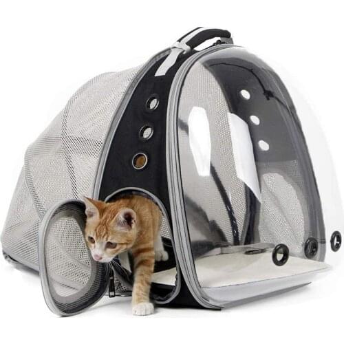 Expandable Pet Cat Carriers Backpack Space Capsule Transparent Bubble Portable Pet Carrier for Small Dogs Hiking Travel Backpack