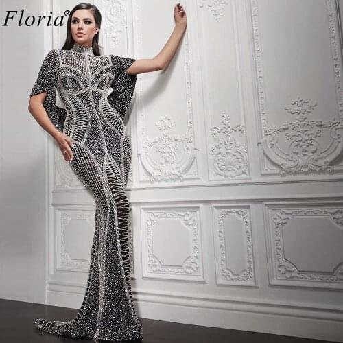Middle East Sexy Celebrity Dresses Mermaid Long Red Carpet Dresses Evening Wear Plus Size Prom Dresses Party Formelle Robes