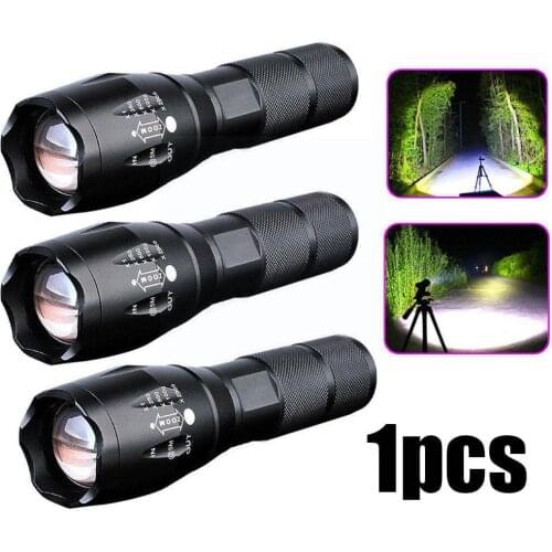 Super Powerful LED Flashlight Aluminum Waterproof Zoomable Torch Camping T6 linterna Lamp Ultra Bright Lantern Rechargeable A3Z5