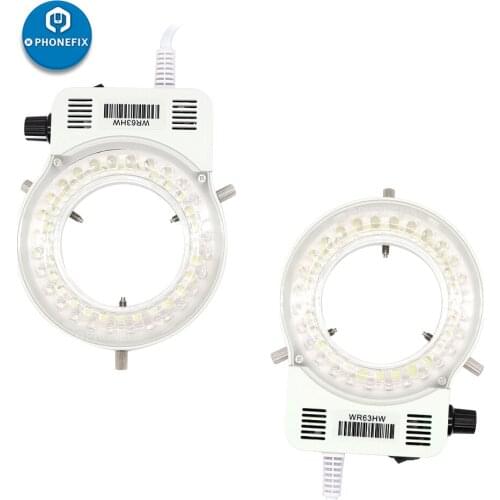 56 LED Microscope LED Ring Light Illuminator Lamp For Microscope Ring Light Industrial Stereo Microscope Camera Light Source