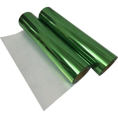 Heat transfer vinyl Metallic green foil roll vinyl iron on transfer HTV clothes vinyl heat press decor film easy weed cut vinyl