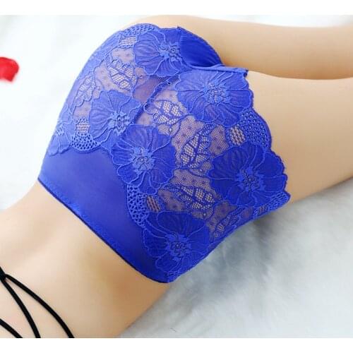 2Pcs/lot New ropa interior femenina briefs women lingrerie Plus size 5XL lace Transparent sexy underwears womens panties