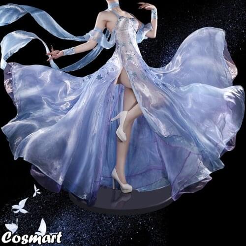 Anime Re: Life a Different World from Zero Emilia Ice Crystals Dress Cosplay Costume Halloween Suit For Women Outfit New 2020