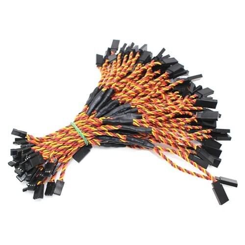 100Pcs 100cm Y Type 60 Core Filaments Twisted Pair Wire Extension Leads For Airplane Model Steering Serve Motor Brown-Red-Orange