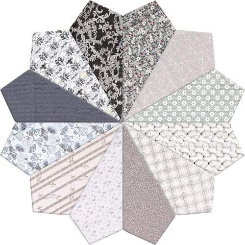 Dailylike 12 PCS Cotton Fabric Different Pattern Sewing PreCut Quilt Sewing Supplies For Patchwork Sewing DIY Crafting