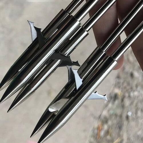 5/10pcs Stainless Steel Arrow Slingshot Accessories Hunting Shooting Projectile Fish Projectile Darts Harpoon Fishing Gear
