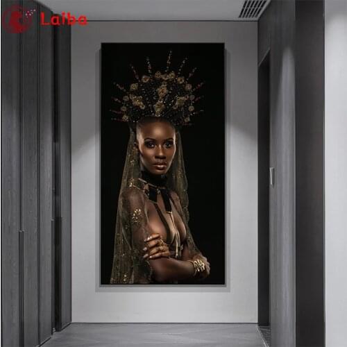 5 d diamond mosaic Modern art, sexy african black woman For Living Room Home Decor diamond Painting embroidery mosaic