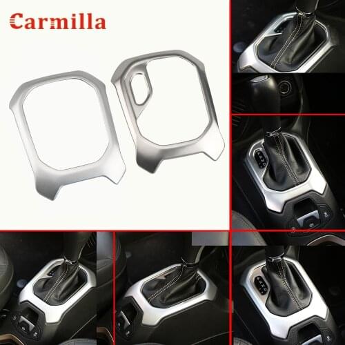 Car Styling ABS Gear Shift Knob Panel Decoration Cover Trim Frame Stickers for Jeep Renegade 2015-2018 Accessories