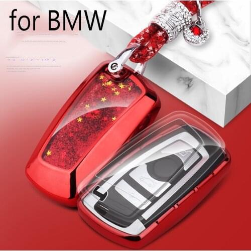 For BMW 1 2 3 4 5 6 7 Series Fashion TPU Quicksand Car Remote Key Case Cover X1 X3 X4 X5 X6 F30 F34 F10 F07 F20 G30 F15 F16