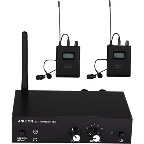 For ANLEON S2 UHF Stereo Wireless Monitor System 670-680MHZ Professional Digital Stage In-Ear Monitor System 2 Receivers