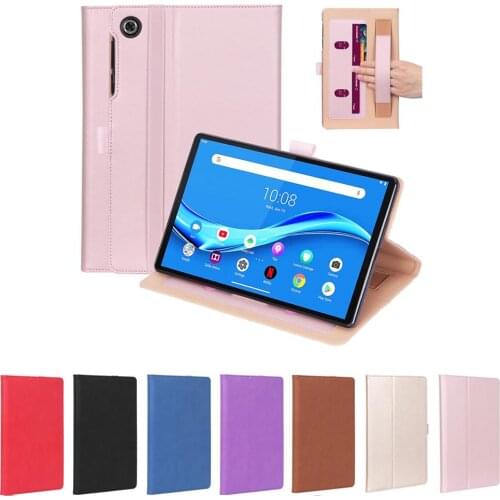 For Lenovo M10 FHD Plus 10.3 TB-X606F PU Leather Cover Protective Case with Cards Slot Retro Texture Holder