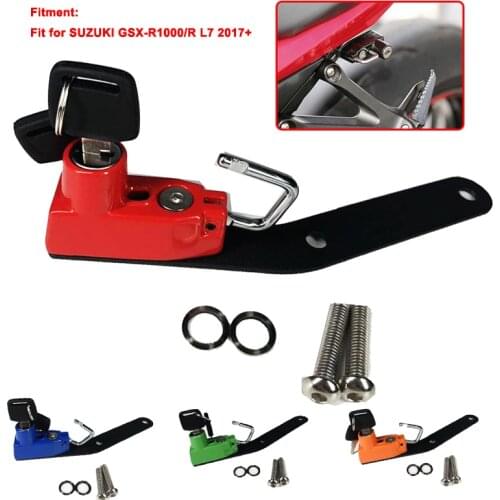 For SUZUKI GSX-R1000/R L7 GSXR1000 GSXR1000R 2017 2018 2019 Motorcycle Helmet Lock Anti-Theft with Keys Aluminum Alloy