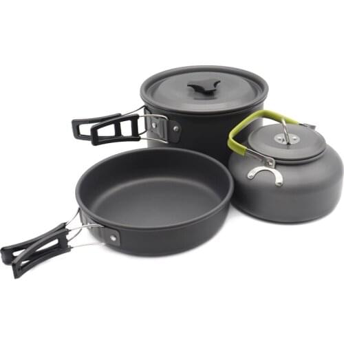Camping Pot Firewood Stove with Cookware Accessories Outdoor Cookware Cooking Picnic Pot Pan Set Camping Cookware Kit