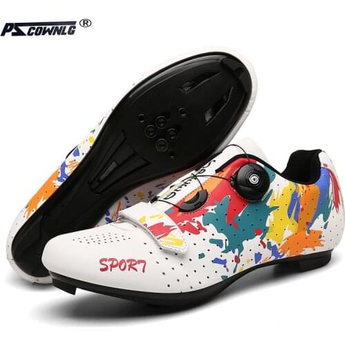 2021 Flat Shoes MTB Sports Winter Route Cycling Footwear Cleat Men Road Bike Speed Sneakers Racing Women Bicycle Mountain Spd