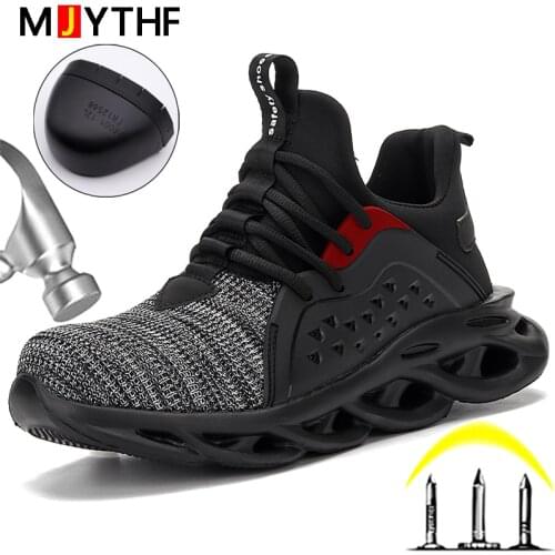 Lightweight Work Sneakers Indestructible Shoes Work Boots Anti-smash Anti-puncture Safety Shoes Men Steel Toe Shoes Industrial
