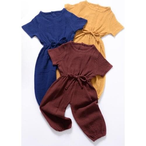 Summer kids clothes boys and girls one-piece bloomers fresh casual jumpsuit pants harem jumpsuit