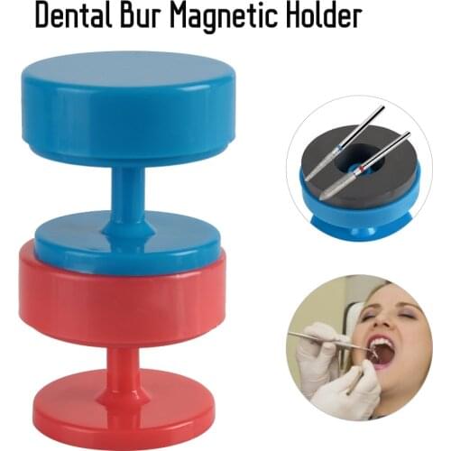 2 colors Magnetic Dental Bur Holder Cupule Case Oral Care Tools Accessories