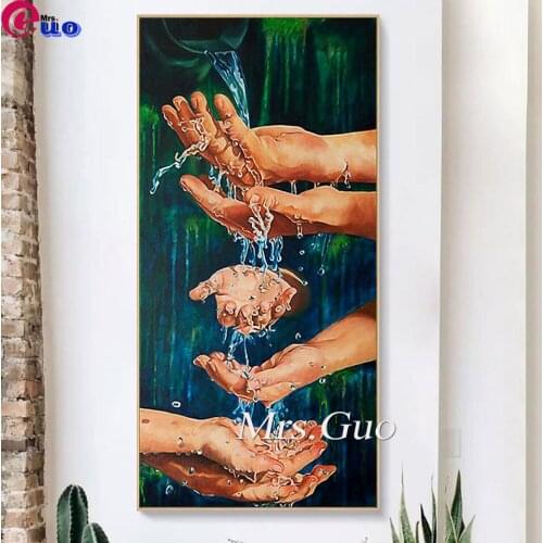 Hand Water 5d Diamond Painting Kit Landscape Mosaic Embroidery Cross Stitch Paint by Diamond Home Decor Wall Stickers