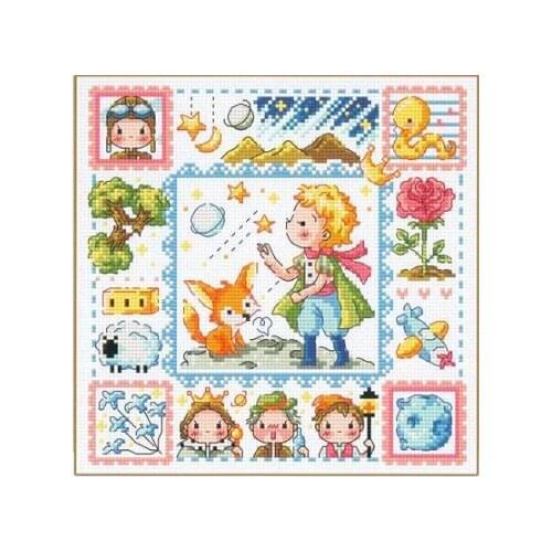 14/16/18/27/28 Gold Collection Lovely Counted Cross Stitch Kit The Little Prince Boy and Fox Fairytale Fairy Tale Fairyland SO