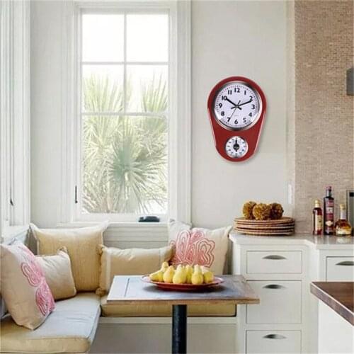 Kitchen Timer Dedicated Wall Clock Simple Household Acrylic ABS Silent Movement Red Hanging Clocks Performance Accessories Ring