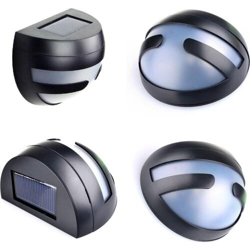 Wall Mount Fence Lights Solar Powered 2-LED Light Sensor Waterproof Outdoor Garden Path Road Yard Deck Patio Spot Lamp Lighting