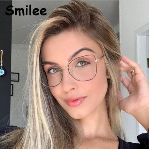 New Square Glasses for Women Men Vintage Classic Metal Flat Mirror Optical Spectacles Big Frame Unisex Vision Care Eyeglasses