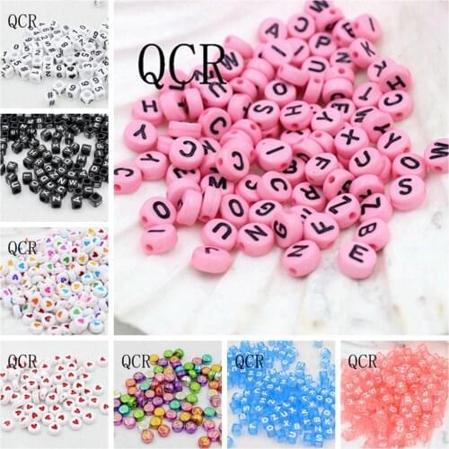 New 6mm 300pcs/Lot Mixed Acrylic Square /Round/Love Heart Beads DIY Loom Refills Cube Pendants Accessories Charm Bracelets